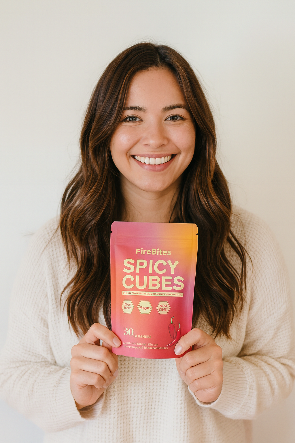 Customer holding Bearvina gummies